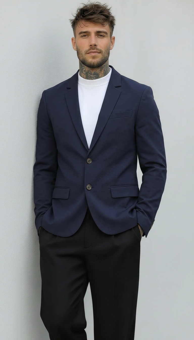 GIACCA REGULAR - FIT CON CHIUSURA BOTTONI - COL. NAVY - IMPERIAL - ART. JZ1ELBQ