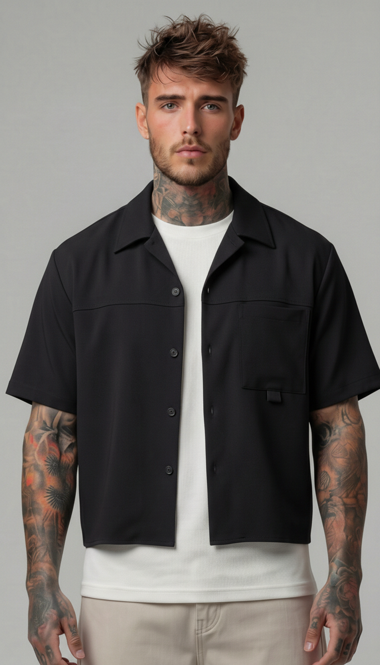 CAMICIA MANICA CORTA CON TASCHINO FRONTALE - IMPERIAL - ART. C1PLCY - COL. NUTELLA