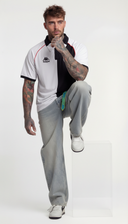 POLO MANICA CORTA AUTHENTIC SOLIN  - KAPPA - ART. 331Z4NW- COL . BLACK -WHITE - RED
