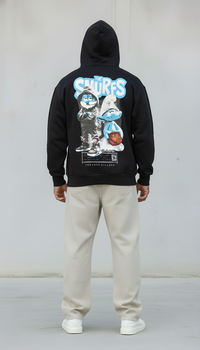 FELPA CON CAPPUCCIO SMURFS PUFFI   - B.U. - ART. W 25 / H 56