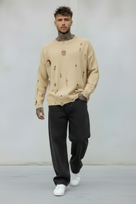 GIROCOLLO BUCHI SMAGLIATURE - BERNA - ART. 2510288 - COL. BEIGE