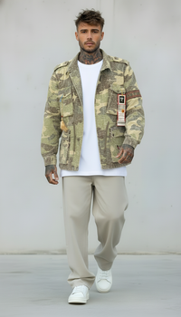 GIUBBINO FIELD JACKET FALCO - BERNA - ART. 25228430 - COL. CAMOUFLAGE