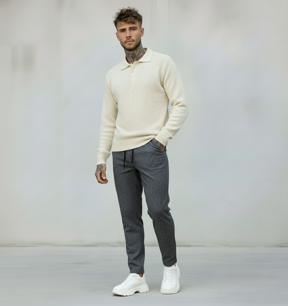 PANTALONE CROPPED CON COULISSE  - BERNA - *ART. 23317014 - COL. GRIGIO