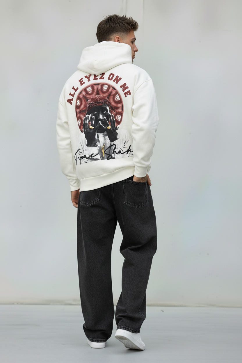 FELPA CON CAPPUCCIO TUPAC   - B.U. - ART. W 25 / H 50