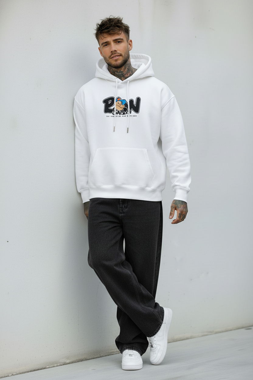 FELPA CON CAPPUCCIO POPOYE   - B.U. - ART. W25 / H 51