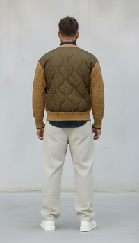 CARDIGAN - BERNA-  ART. 246040608 - COL. CARAMEL / VERDE