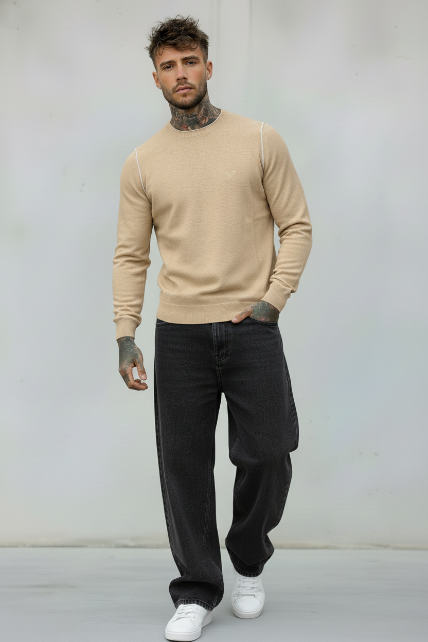 MAGLIA PARICOLLO VANISE' - BERNA - *ART. 2431978 - COL. BEIGE