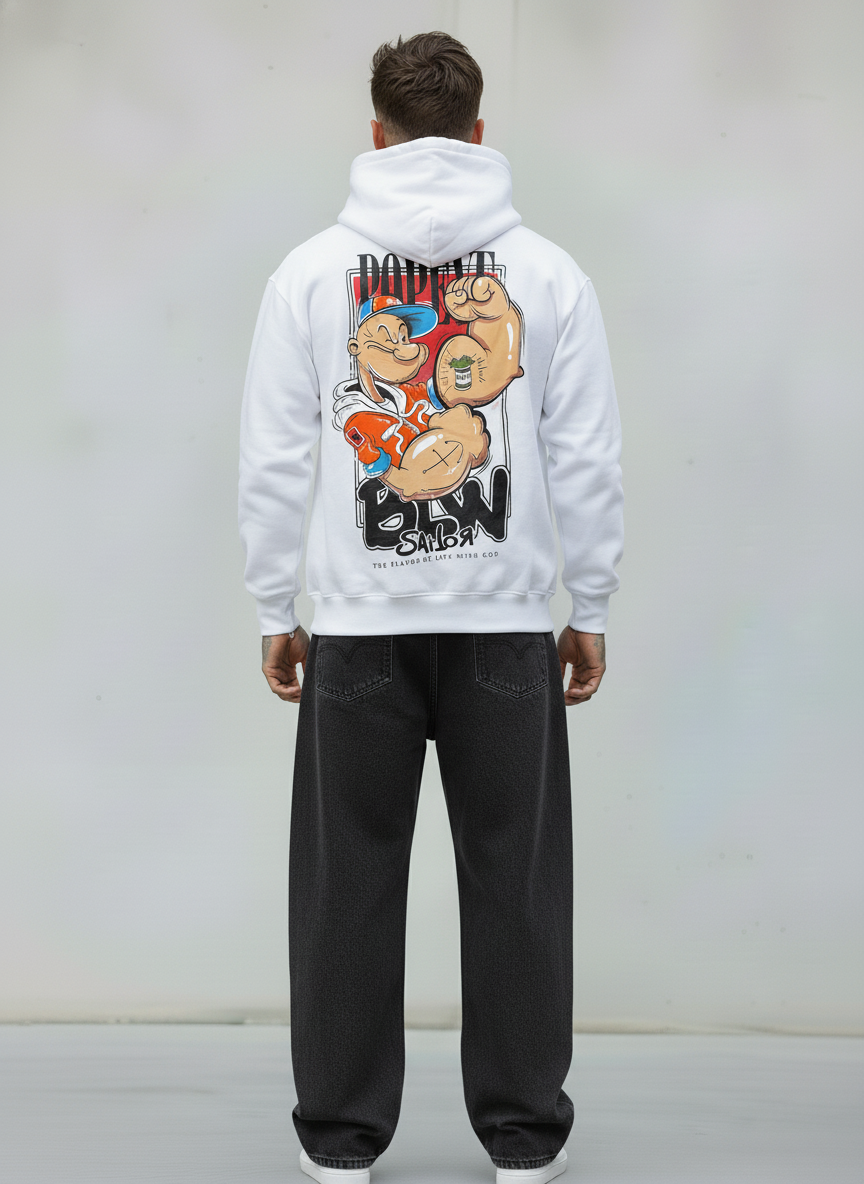 FELPA CON CAPPUCCIO POPOYE   - B.U. - ART. W25 / H 51