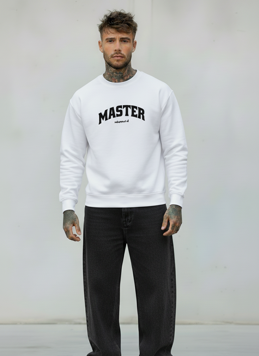 FELPA GIROCOLLO MUHAMMAD ALI - E. - ART. MASTER - COL. BIANCO