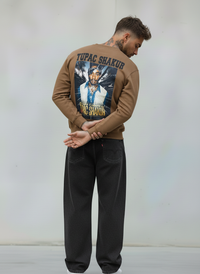 FELPA GIROCOLLO 2PAC - E. - ART. TUPAC SHAKUR  COL. CAMMELLO