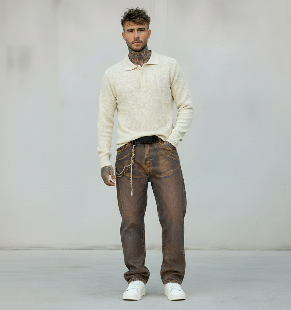 JEANS CARROT LAMINA RAME - BERNA - ART. 24606030 - COL. DENIM