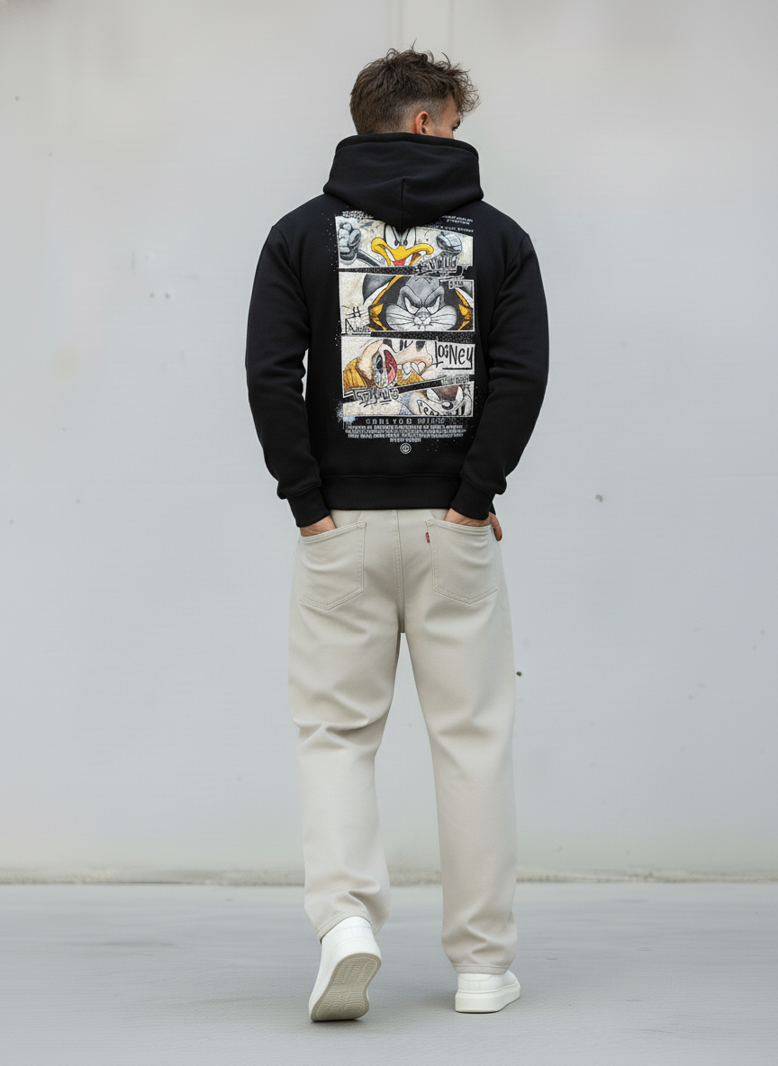 FELPA CON CAPPUCCIO LOONEY TUNES - B.U. - ART. W25 / H-20