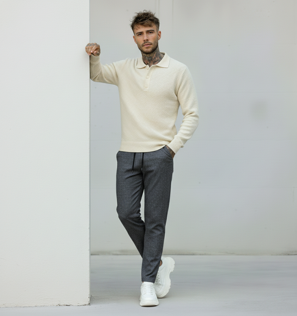 PANTALONE CROPPED CON COULISSE  - BERNA - *ART. 23317014 - COL. GRIGIO