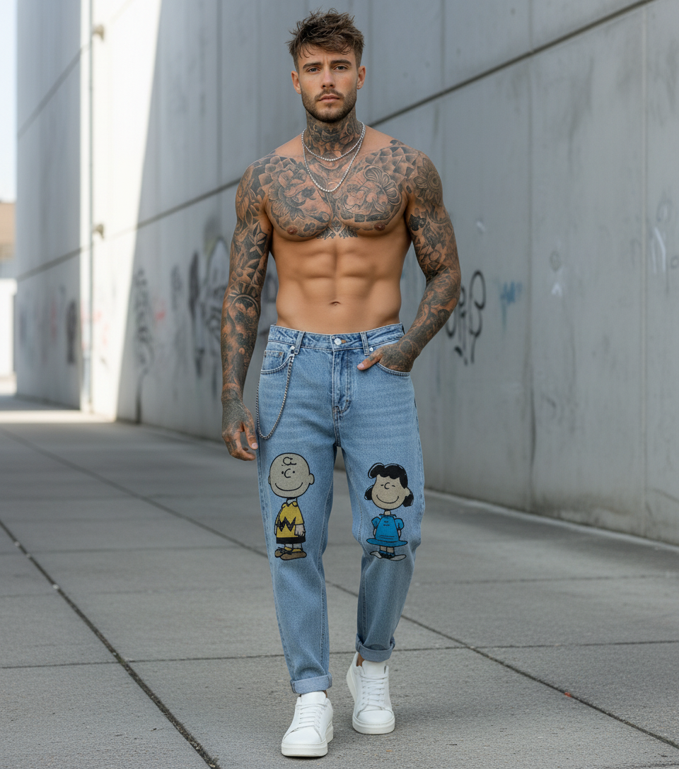 JEANS - HAMEN - DIPINTO A MANO -  ART. CHARLIE/SALLY