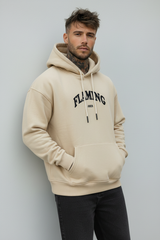 FELPA CON CAPPUCCIO - E. - ART. FLAMING JOKER - COL. BEIGE