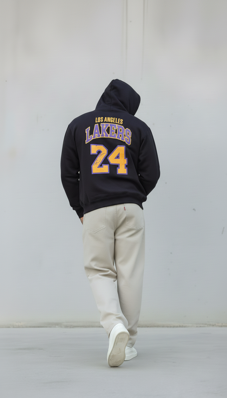 FELPA CON CAPPUCCIO LAKERS   - B.U. - ART. W25 / H 54
