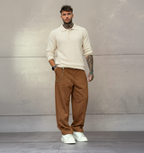 PANTALONE EFFETTO SCAMOSCIATO - BERNA - ART. 252120677 - COL. RENNA