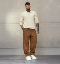 PANTALONE EFFETTO SCAMOSCIATO - BERNA - ART. 252120677 - COL. RENNA