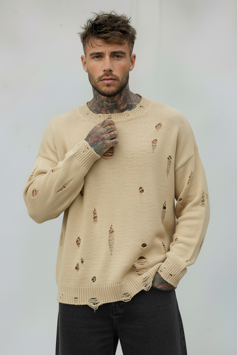 GIROCOLLO BUCHI SMAGLIATURE - BERNA - ART. 2510288 - COL. BEIGE