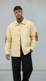 CAMICIA OVERJACKET CON DETTAGLI A CONTRASTO - BERNA - ART. 2522738 - COL. BEIGE