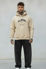 FELPA CON CAPPUCCIO - E. - ART. FLAMING JOKER - COL. BEIGE