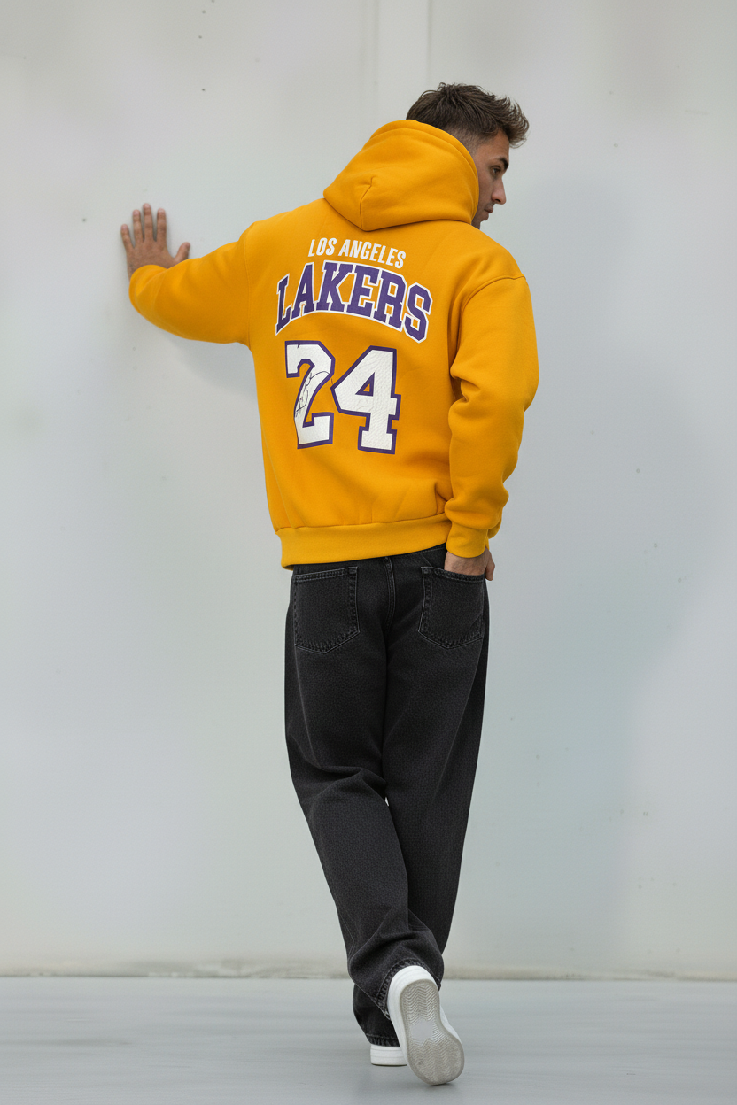 FELPA CON CAPPUCCIO LAKERS   - B.U. - ART. W25 / H 54