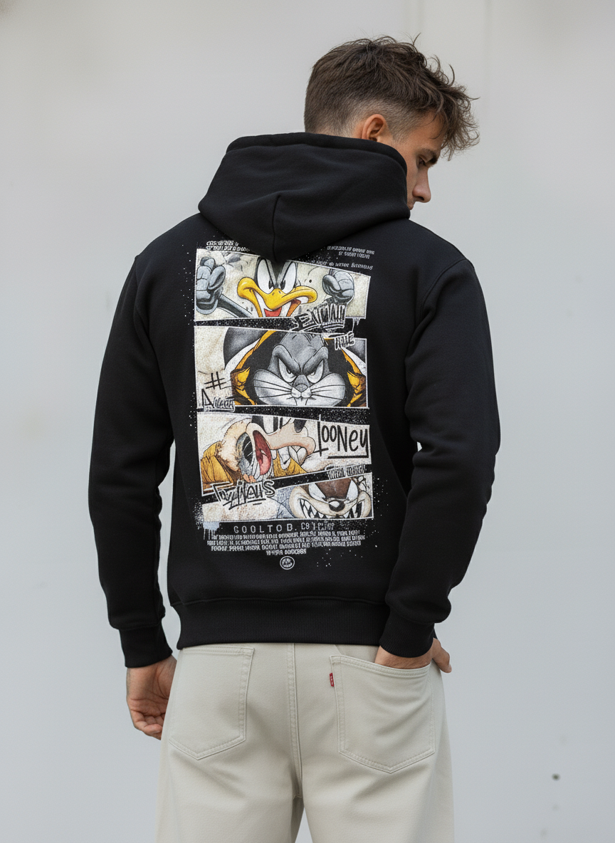 FELPA CON CAPPUCCIO LOONEY TUNES - B.U. - ART. W25 / H-20