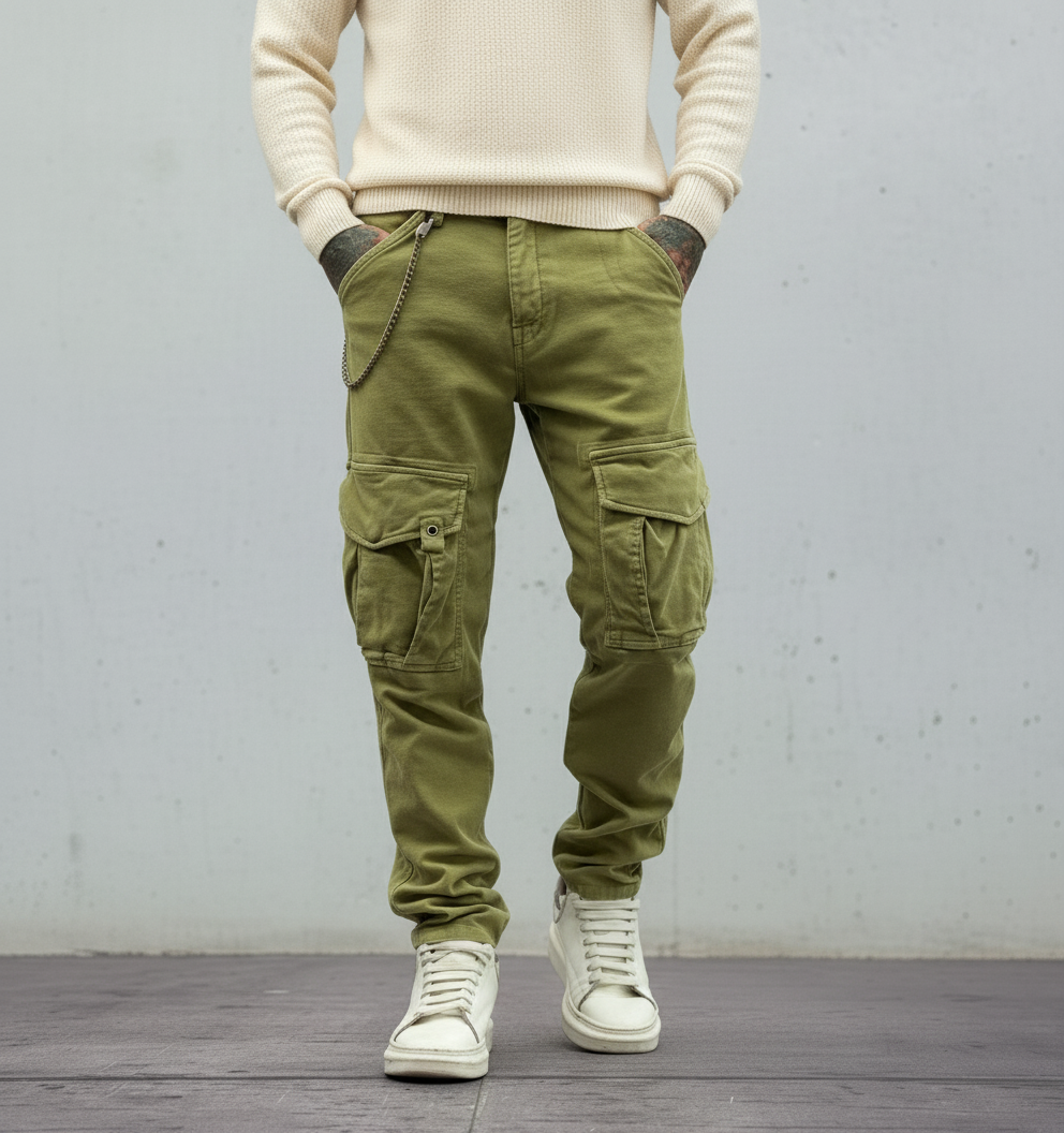 PANTALONE TASCONE FUSTAGNO - BERNA - ART. 223089348 - VERDE PANTONE