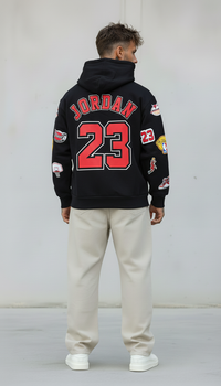 FELPA CON CAPPUCCIO JORDAN 23   - B.U. - ART. W25 / H 55