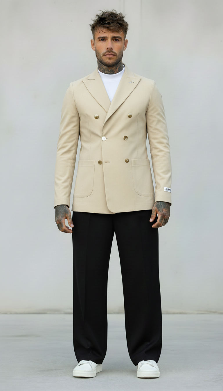 GIACCA TECNICA DOPPIO PETTO - BERNA - *ART. 23014880 - COL. SABBIA