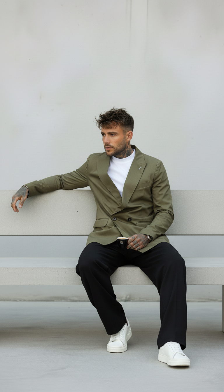 GIACCA DOPPIO PETTO STRETCH - BL.11 - *ART. BL230257 - COL. MILITARE