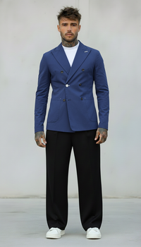 GIACCA DOPPIO PETTO TECNICA - BERNA - *ART. 23027942 - COL. BLU CHINA