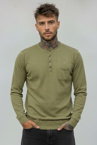 SERAFINO BOTTONI CON TASCHINO MAGLIA - BERNA - *ART. 230111200 - COL. VERDE OLIVA