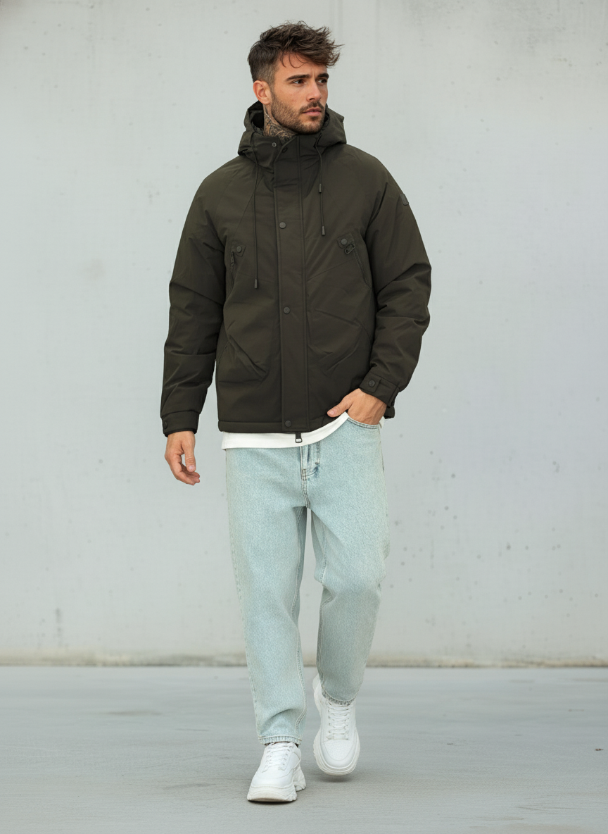 GIUBBINO OUTDOOR JACKET IMBOTTITA - BERNA - ART. 2523071 - COL. NERO