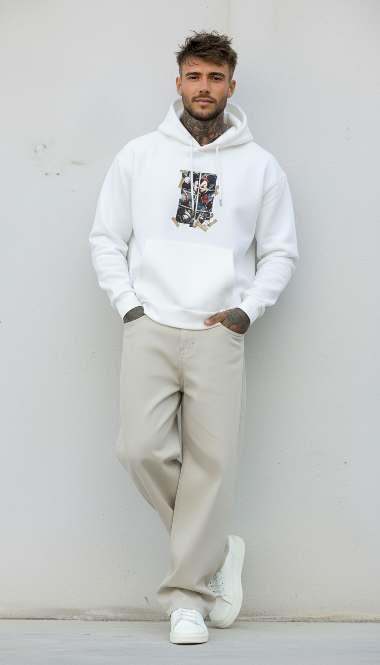 FELPA CON CAPPUCCIO MOUSE    - B.U. - ART. W 25 / H 47