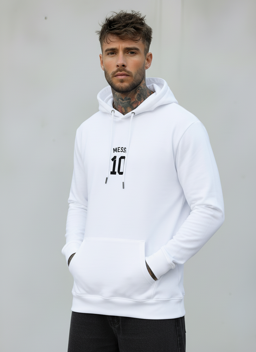FELPA CON CAPPUCCIO - E. - ART. MESSI