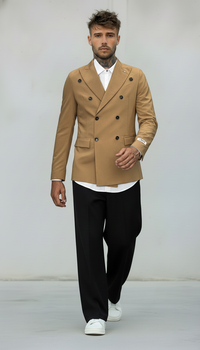 GIACCA DOPPIO PETTO - BERNA - *ART. 23028537 - COL. CAMMELLO