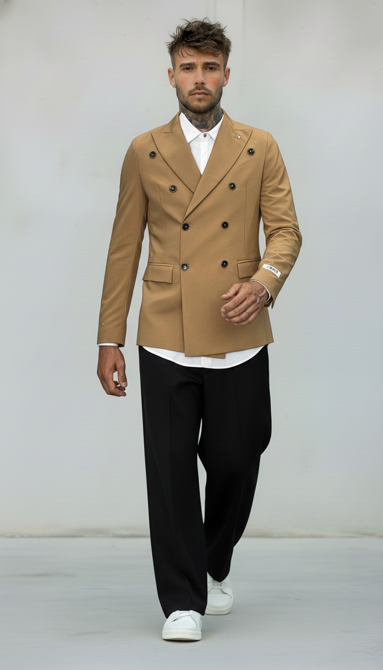 GIACCA DOPPIO PETTO - BERNA - *ART. 23028537 - COL. CAMMELLO