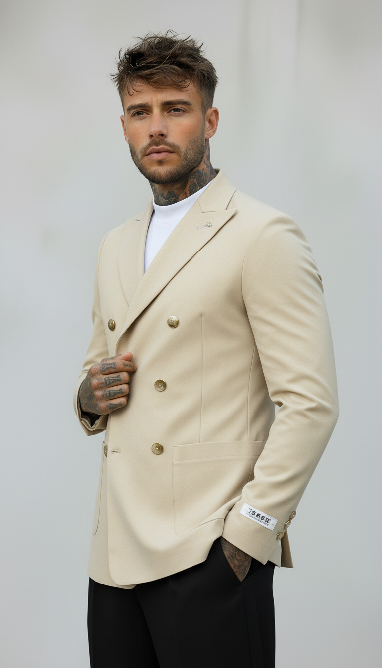 GIACCA TECNICA DOPPIO PETTO - BERNA - *ART. 23014880 - COL. SABBIA