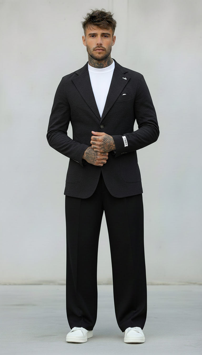 GIACCA GOFFRATA - BERNA - *ART. 2302881 - COL. NERO