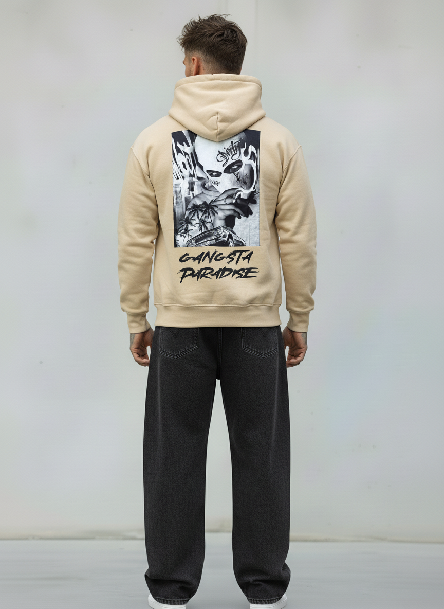 FELPA CON CAPPUCCIO - E. - ART. GANGSTA PARADISE