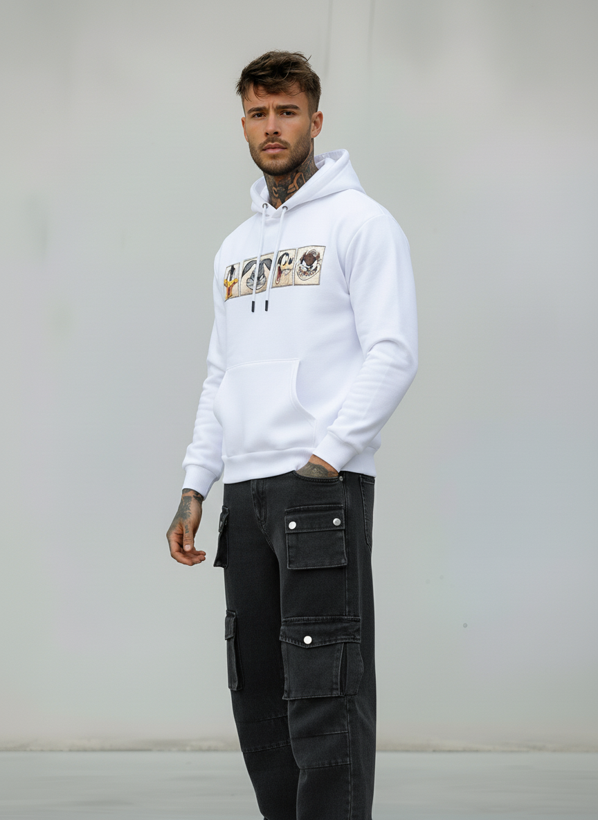 FELPA CON CAPPUCCIO LOONEY TUNES - B.U. - ART. W25 / H-20