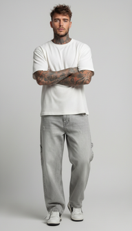 JEANS UOMO CARPENTER STRAIGHT LAVAGGIO GRIGIO  FIT  BERNA - ART. 261202 -30