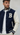 GIUBBINO BOMBER COLLEGE PATCH - BERNA - *ART. 23326030 - COL. BIANCO / BLU