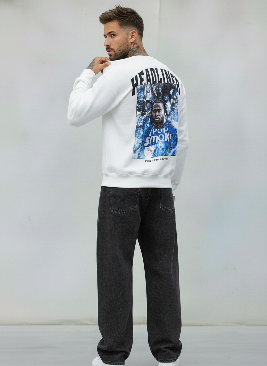 FELPA GIROCOLLO - E. - ART. HEADLINER POP SMOKE