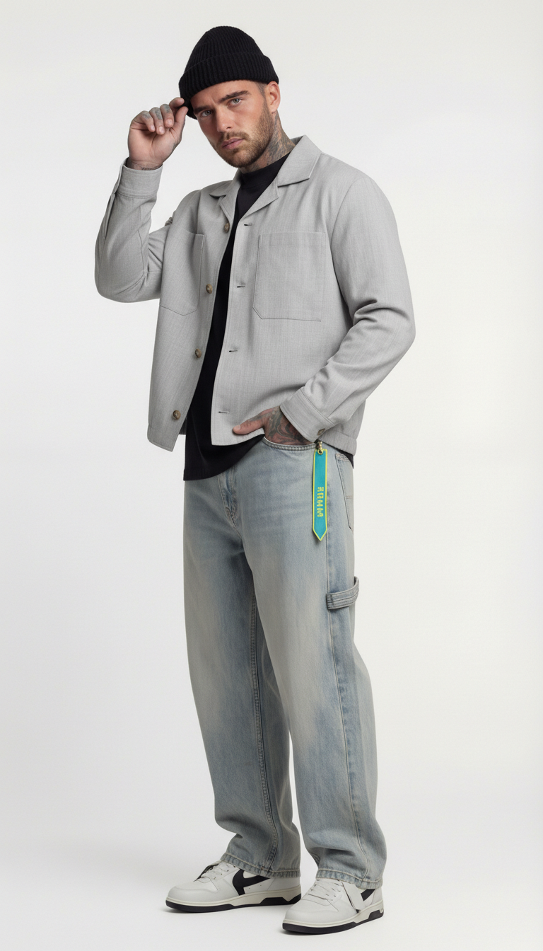 GIACCA CAMICIA REGUALR - FIT CON TASCHE GRIGIO CHIARO - IMPERIAL - ART. VL41LBR