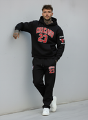 PANTALONE IN FELPA TUTA  CHICAGO 23  - B.U. - ART. W25 TKM - 02  COL. NERO