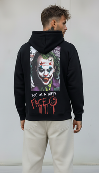 FELPA CON CAPPUCCIO JOKER - E. - ART. PUT ON A HAPPY FACE