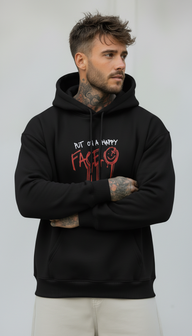 FELPA CON CAPPUCCIO JOKER - E. - ART. PUT ON A HAPPY FACE