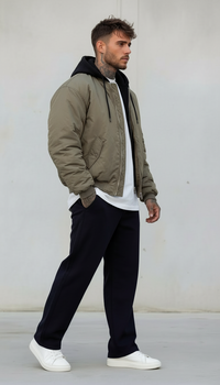 BOMBER CON CAPPUCCIO RIMOVIBILE - CATCH - ART. 24CK-024 - COL. KHAKI